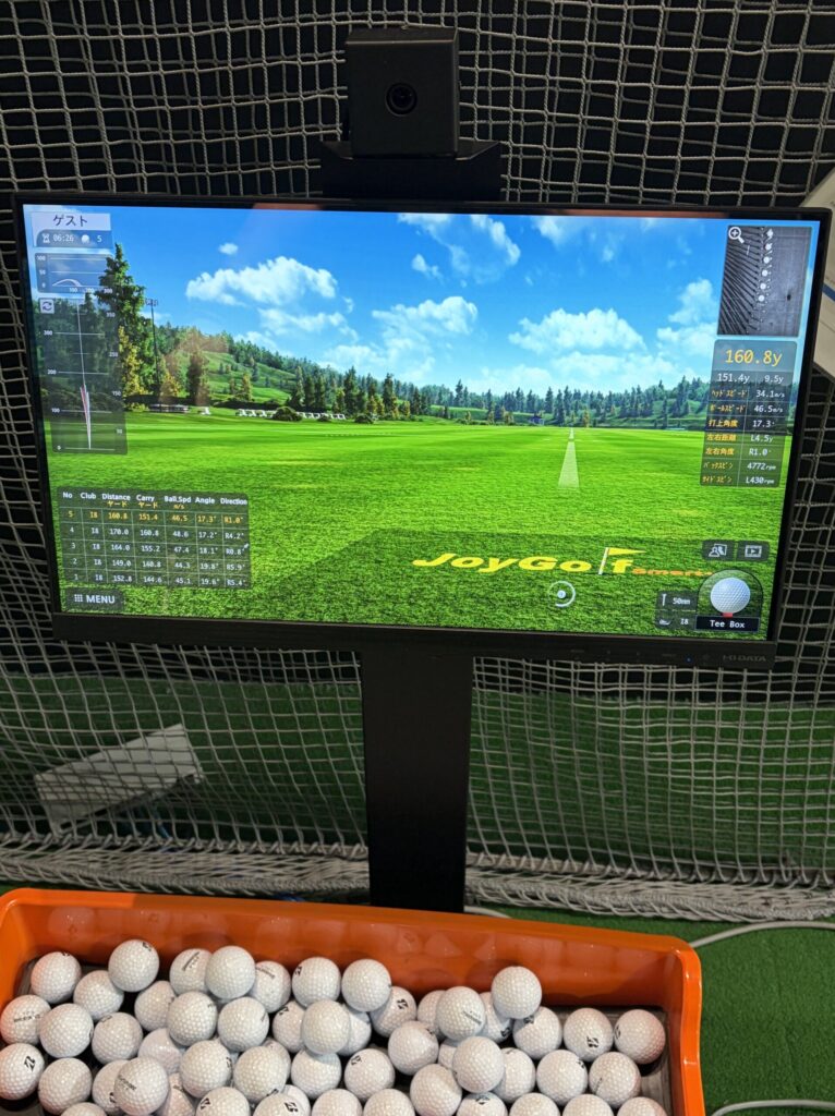 BEAGLE川崎チッタ店で計測した8番アイアンの弾道データ(Joy Golf Smart+)